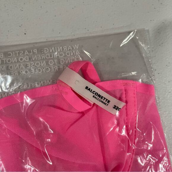 *NWT* Aerie Smoothez Tropadelic Pink Balconette Mesh Unlined Underwire Bra - Picture 4 of 5